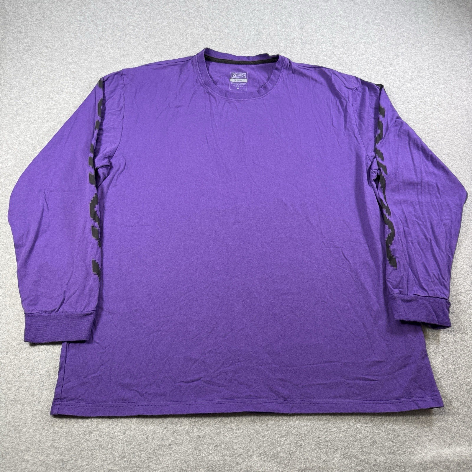 Union Bindings LS Purple T Shirt XL Crewneck Sleeve Logos Cotton Made in Italy gallery