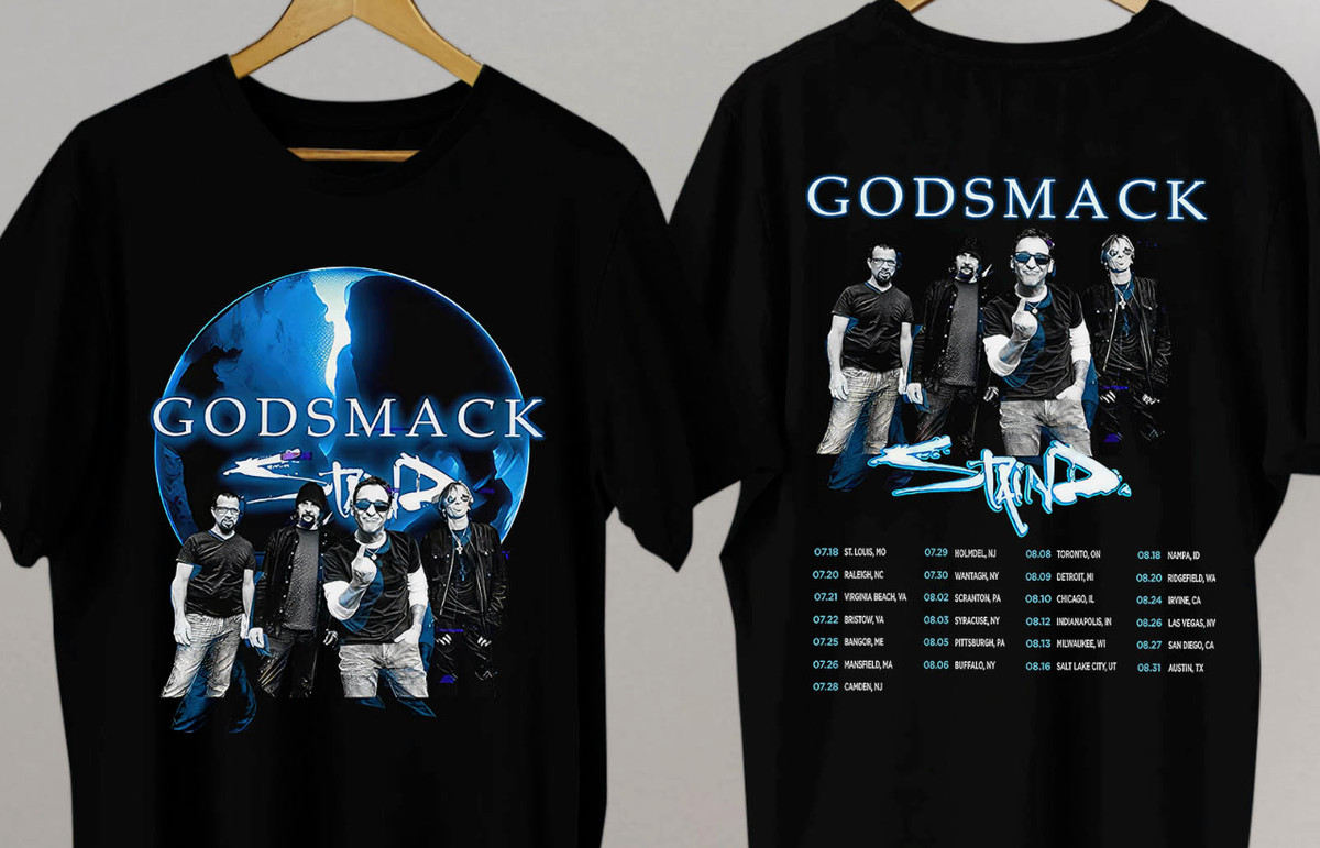 Tour 2023 Godsmack And Staind Concert Black Double Side T shirt unisex for fans
