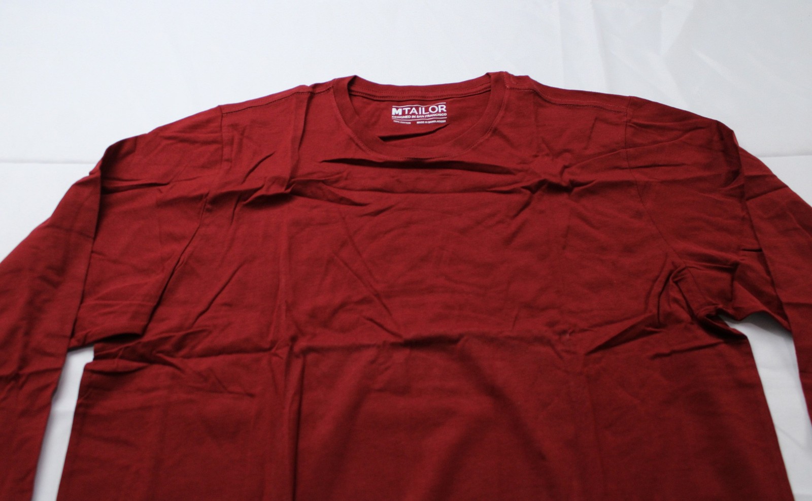 MTailor Men's Long Sleeve Crew Neck T-Shirt AP2 Red Size: See Description gallery