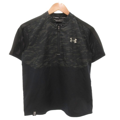 Under Armor UNDER ARMOR Tshirt High Neck Short Sleeve L Black Half Zip