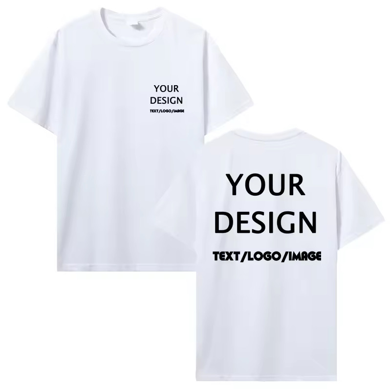 Custom Personalized Printed T-Shirt Logo Text Oversized Cotton Work Tee gallery