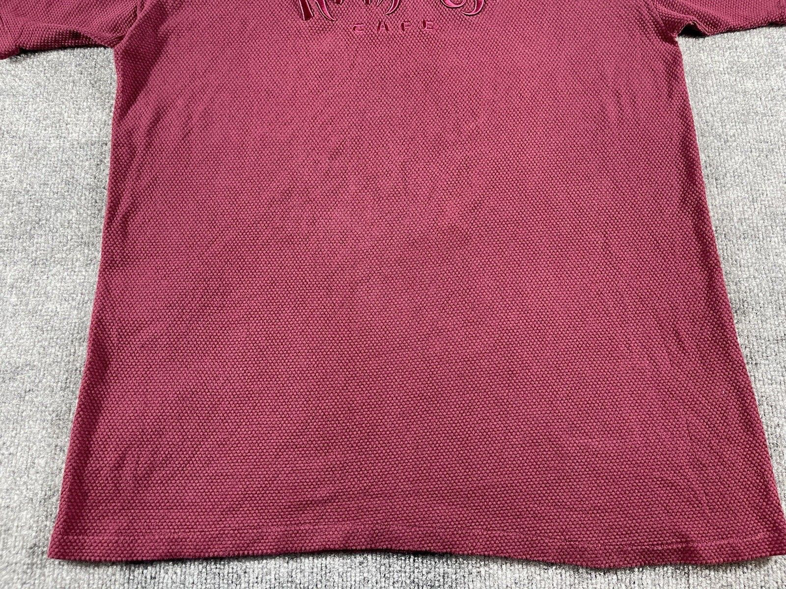 Vintage Rainforest Cafe Shirt Mens Red Short Sleeves Size Large Crew Neck Cotton gallery