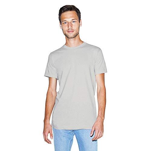 American Apparel Men’s Jersey Crewneck Short Sleeve T-Shirt, 2-Pack, Silver, 3XL