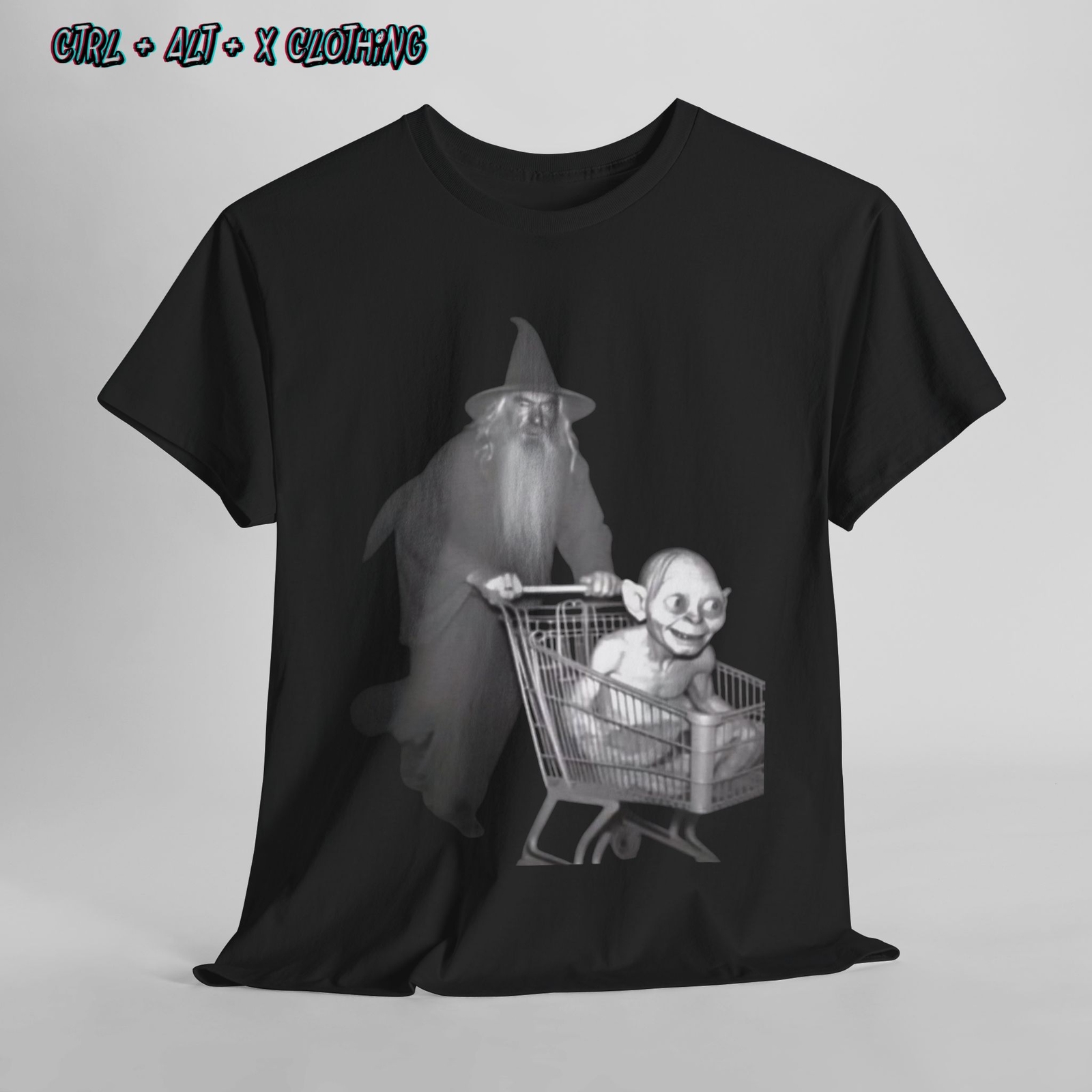 Gandalf Shopping Cart Trolley Gollum Tee, LotR Shirt, Novelty Graphic Tee, Geek