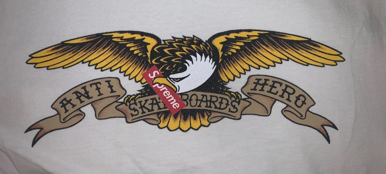 Supreme Anti Hero Skateboards Shirt Mens Large White Pocket Tee Eagle SS16 Y2K gallery