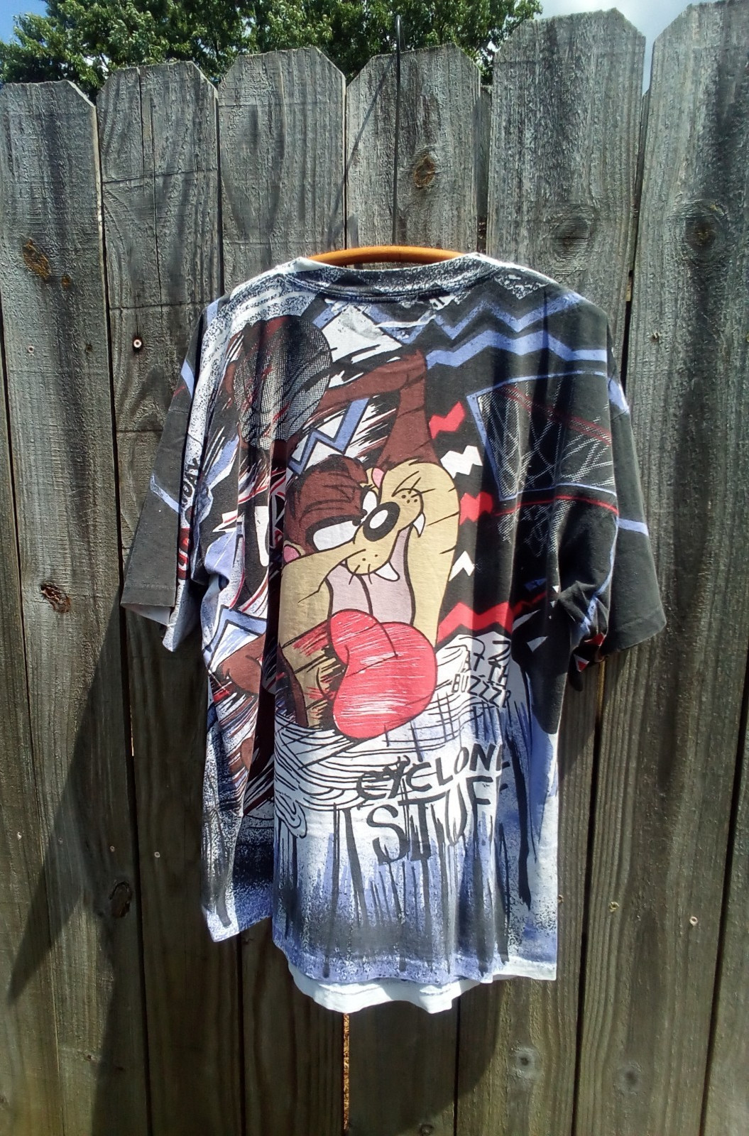 Vintage 1993 Taz Basketball Cyclone Stuff Looney Tunes AOP Size XL Ritz Tag gallery