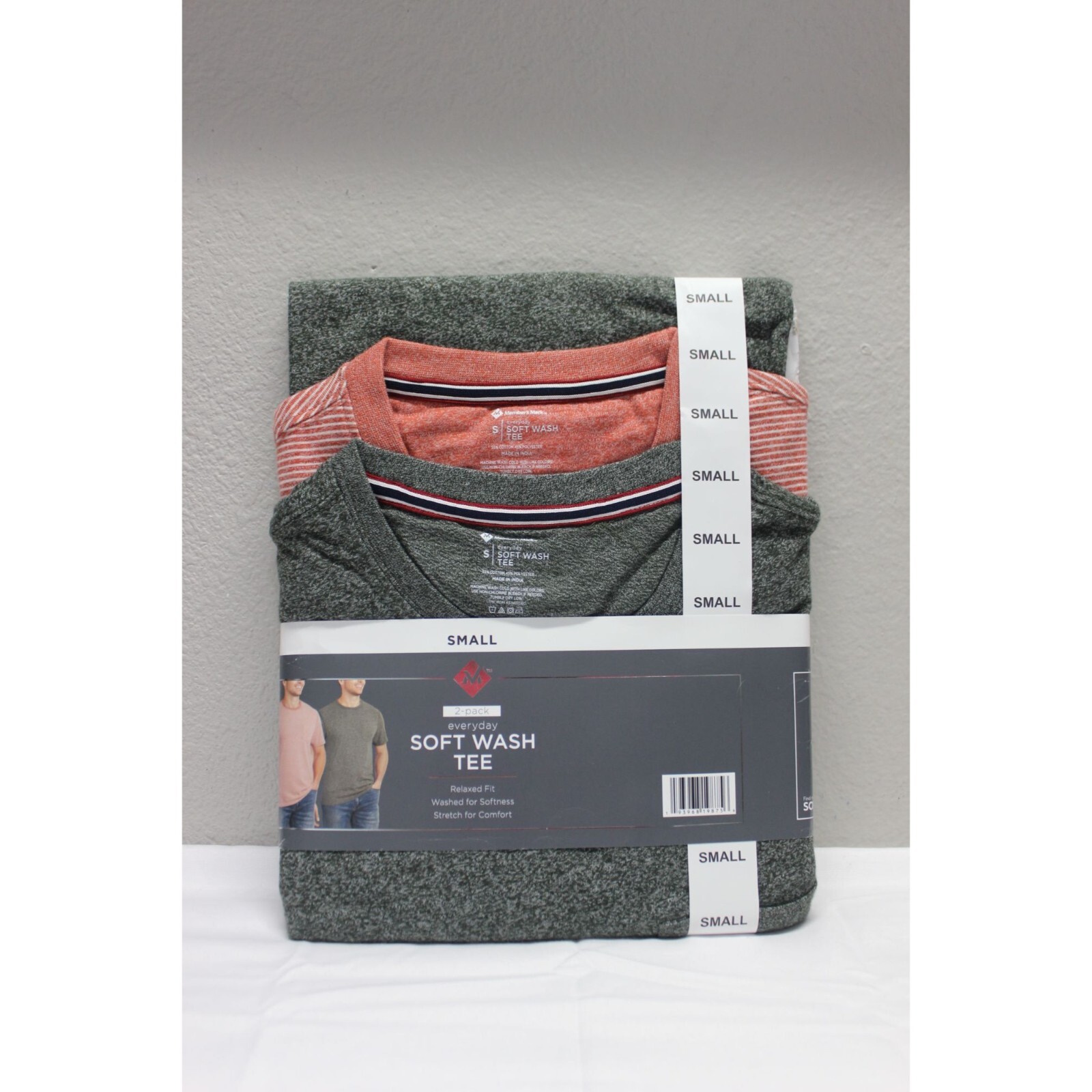 Member’s Mark men’s everyday soft wash short sleeve relaxed fit tee pack of 2 S