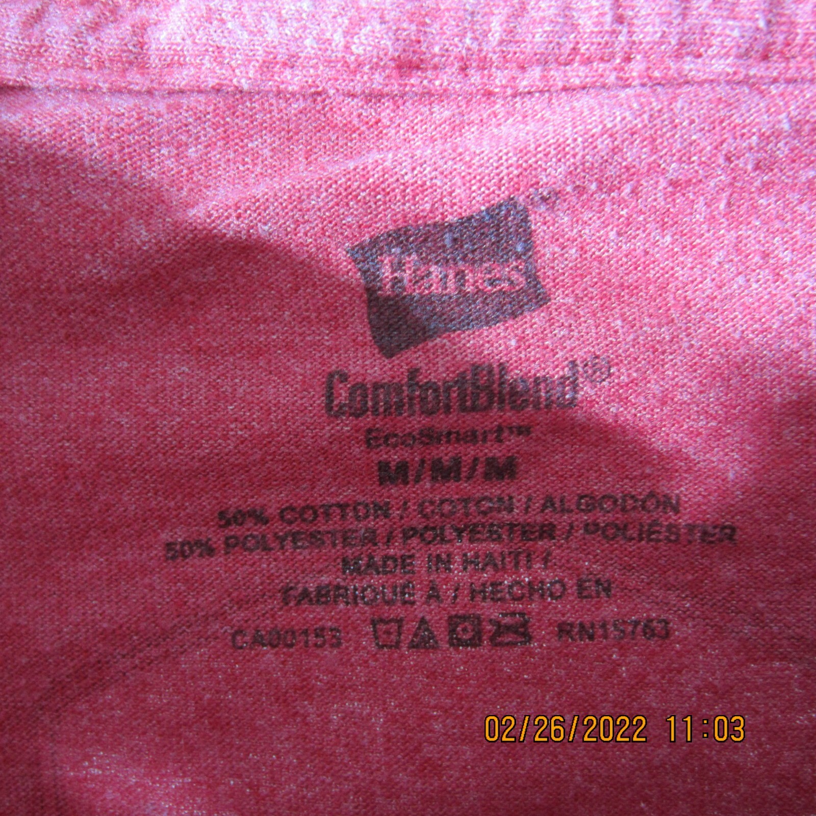 Hanes Shirt Mens Medium Red Comfort Blend EcoSmart Proud To Be Cajun Outdoor gallery