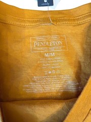 Pendleton Woolen Mills Men’s T-Shirt Cowboy Logo Size M Yellow NWT SMRP $34
