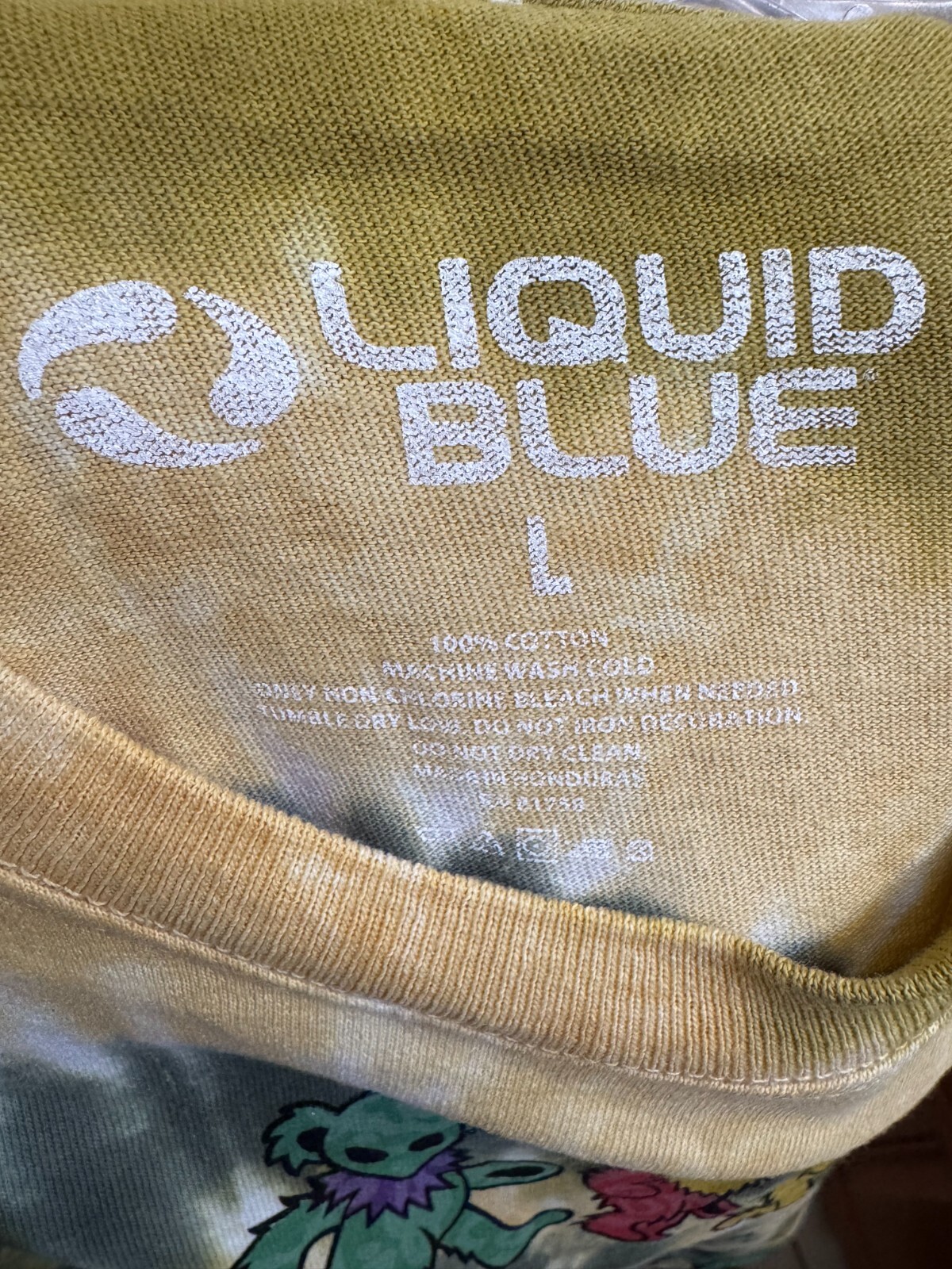 liquid blue grateful dead alien spiral bears shirt,glow in dark shirt gallery