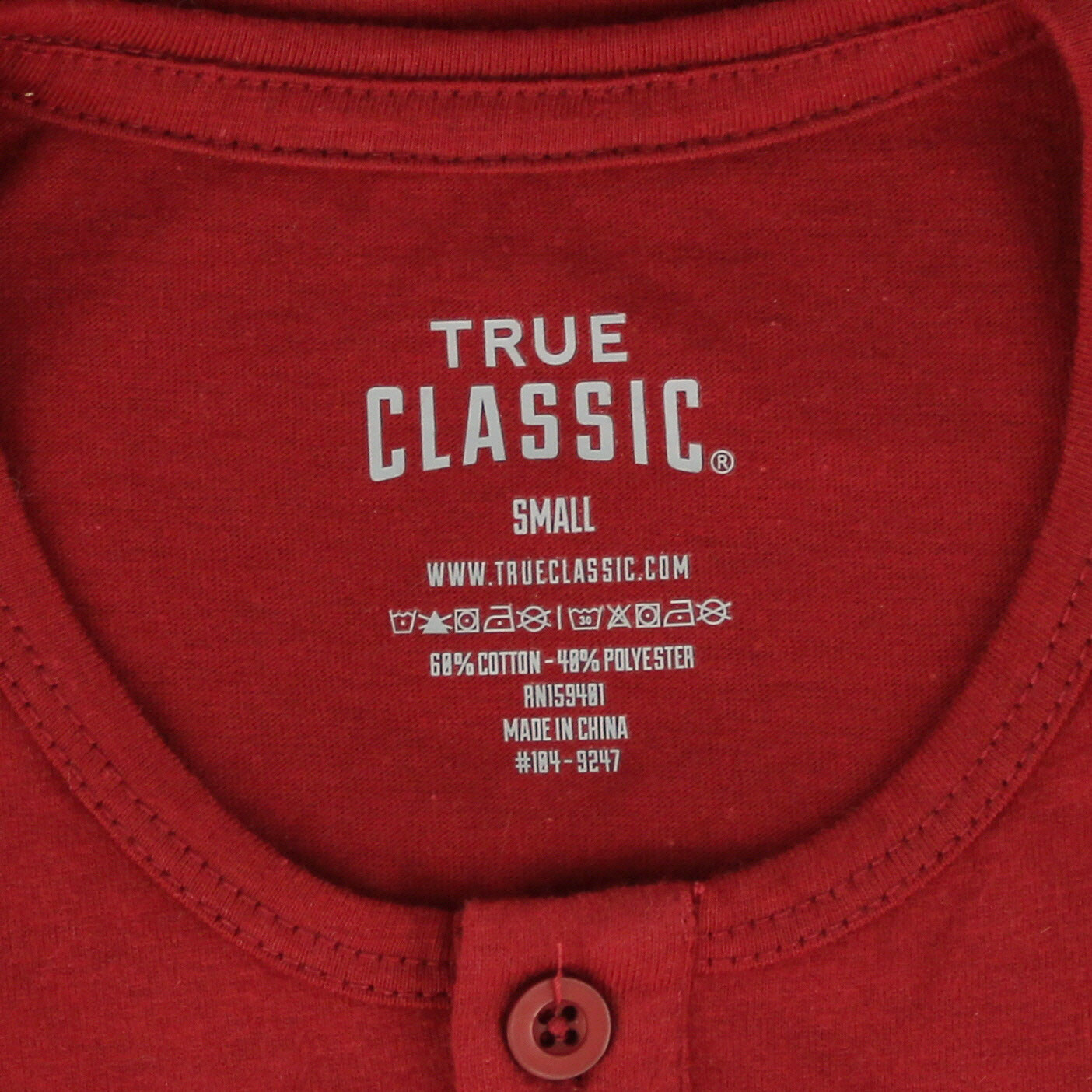 True Classic Men's Shirt, Long Sleeve Henley Style Shirt MSRP $35 gallery
