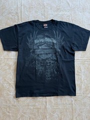 Vintage 2010 Harley Davidson Girona Spain Shirt Mens XL Black Skull Graphic Tee