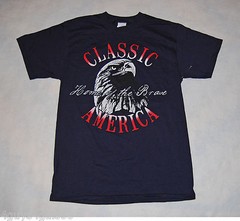 MENS Tee Shirt CLASSIC AMERICA Navy EAGLE S 34-36 M 38-40 L 42-44 XL 46-48 BRAVE