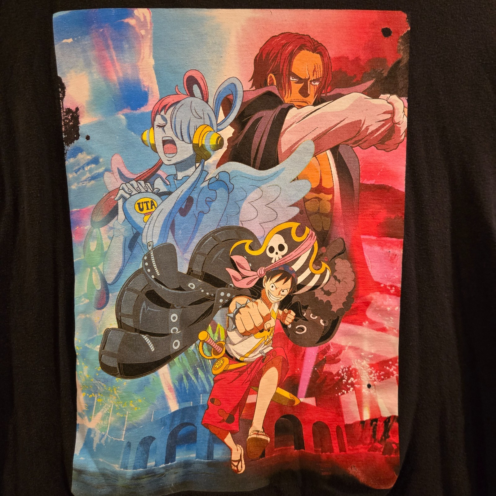 ONE PIECE FILM: RED 2022 Movie Shirt Size XL Anime Manga Luffy Shanks Uta gallery