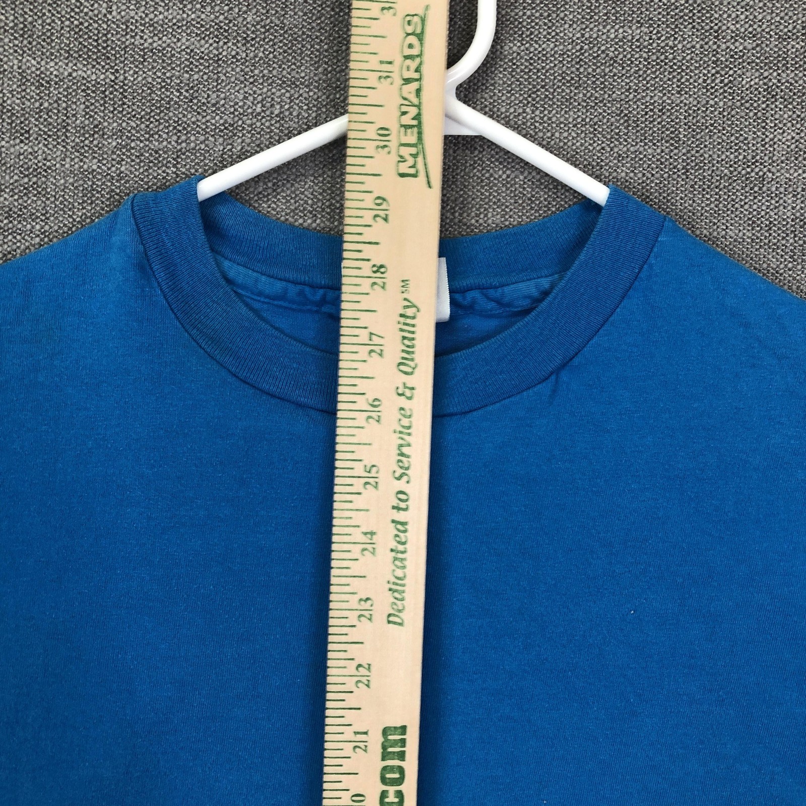 Vintage Hanes Beefy-T Shirt Mens XL Blue Made USA Cotton Blank Tee Top 90s SS gallery