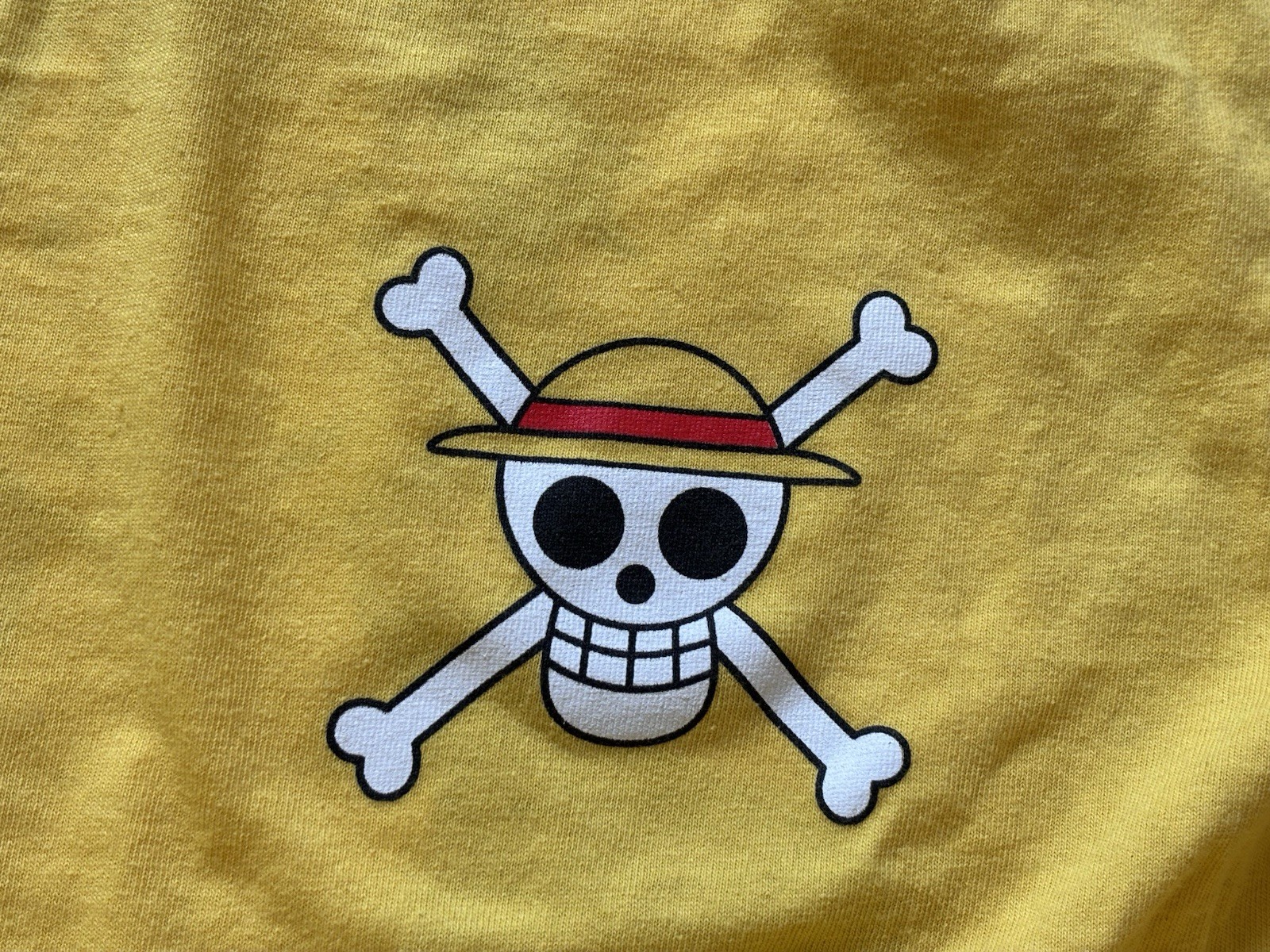 One Piece Luffy Straw Hat Pirates Anime Ripple Junction T-Shirt Yellow Medium gallery