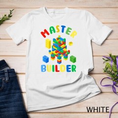 Cool Master Builder Funny Building Blocks For Kids Men Women Unisex T-shirt