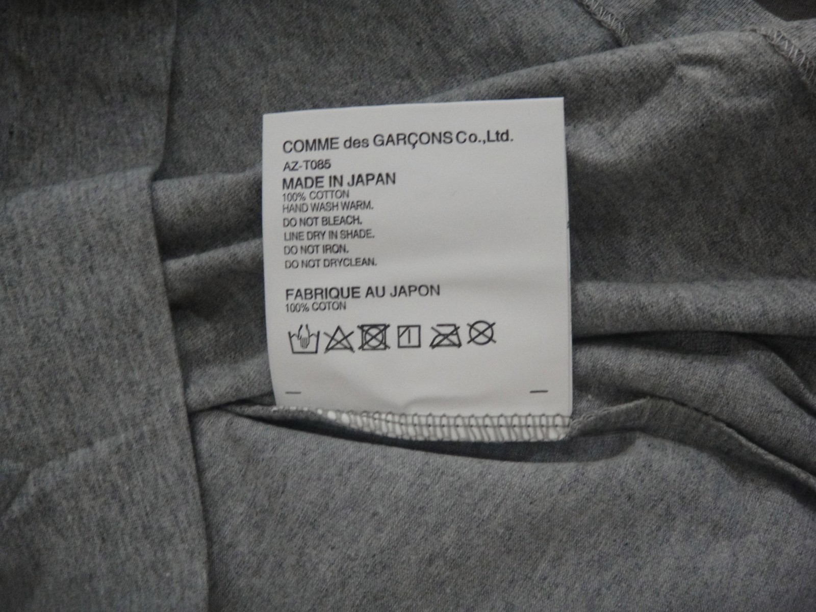 Comme Des Garcons Play Men's Classic Black Heart Logo Grey Size Medium, BRANDNEW gallery