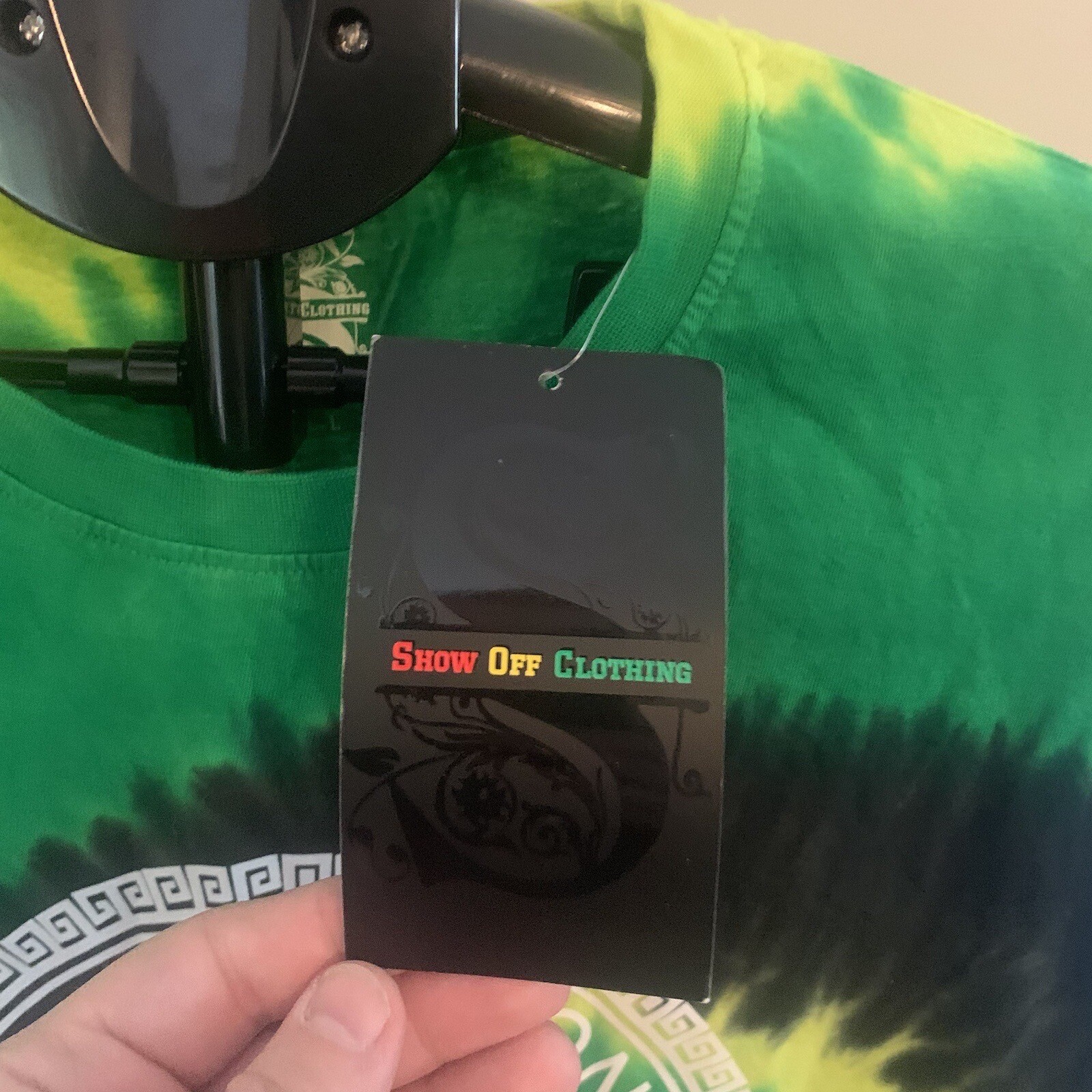 NWT Show Off Clothing Jamaica Good Vibes Only Tie Dye T Shirt Size Large gallery