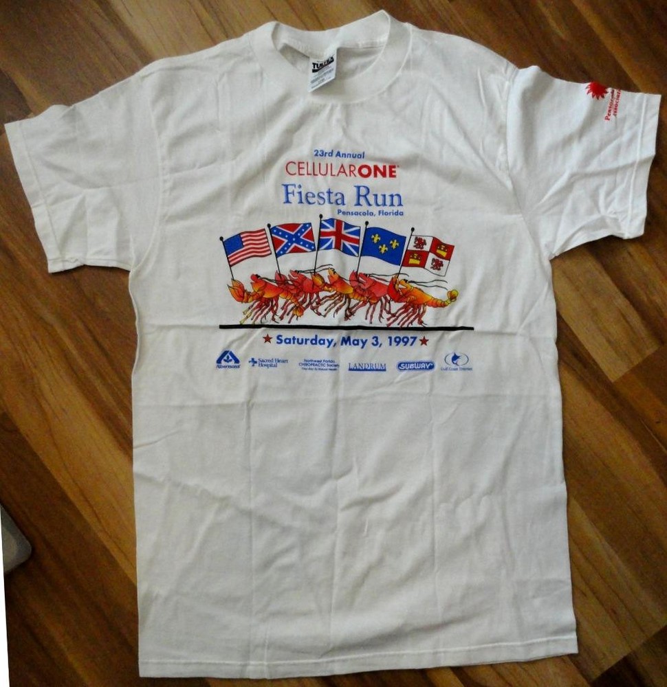 23rd Annual CELLULAR ONE Fiesta Run LARGE Tee Shirt PENSACOLA, FLORIDA ~1997~