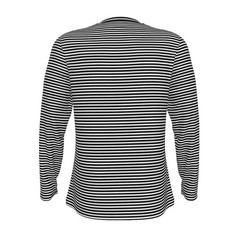 Cobain Inspired Black and White Pin Striped Long Sleeved Shirt Costume