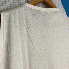 Vintage 40s White Tshirt Paper Thin Medium Sleeveless 50s Rockabilly Champknit