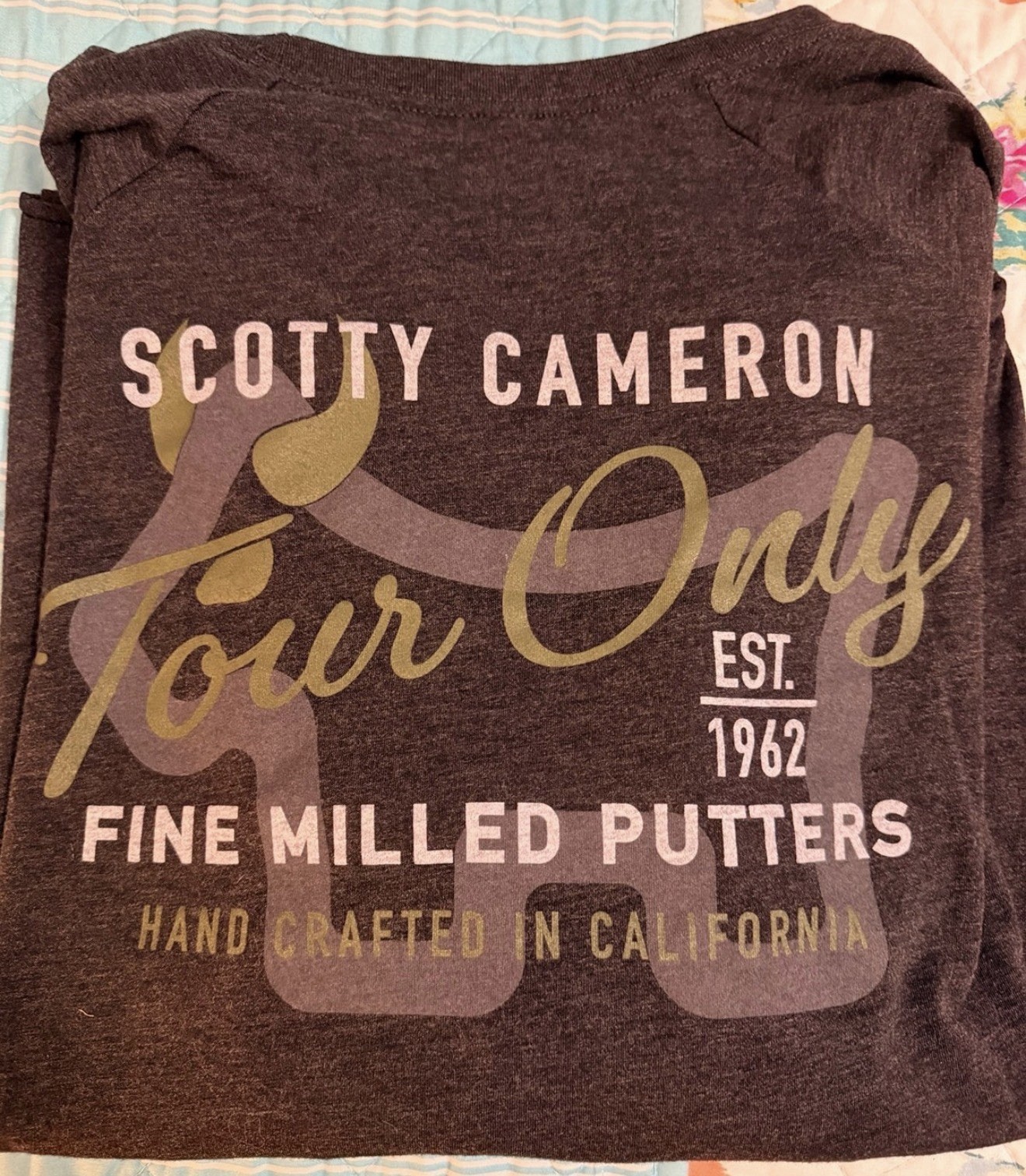 Scotty Cameron Men’s Gray Graphic Golf T-Shirt XL Crew Neck Short Sleeve