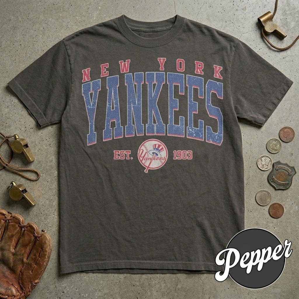 Vintage 90s New York Yankees Baseball Shirt Comfort Colors Est 1903 NY Fan Gift gallery