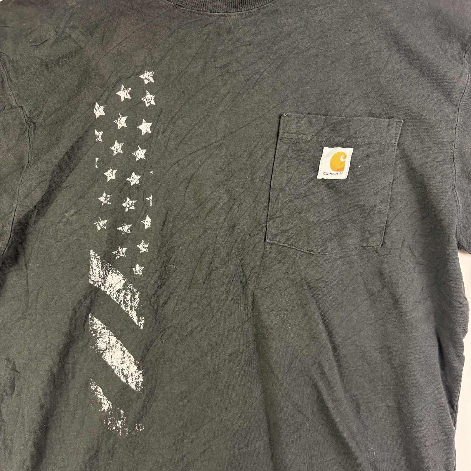 Carhartt T-Shirt Men's M Original Fit Black Short Sleeve Pocket Tee gallery