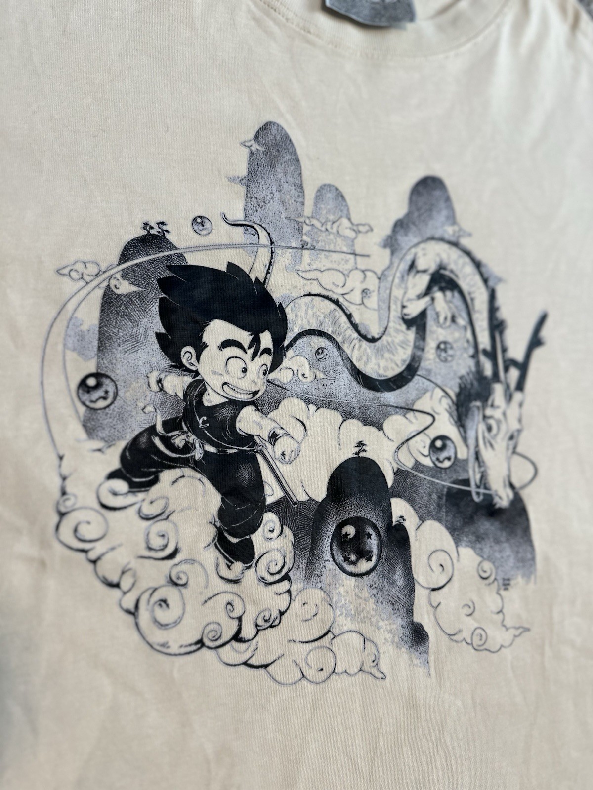 Dragon Ball Z Lace Valley Shirt Cream Beige Size M/L Rare Fan Art gallery