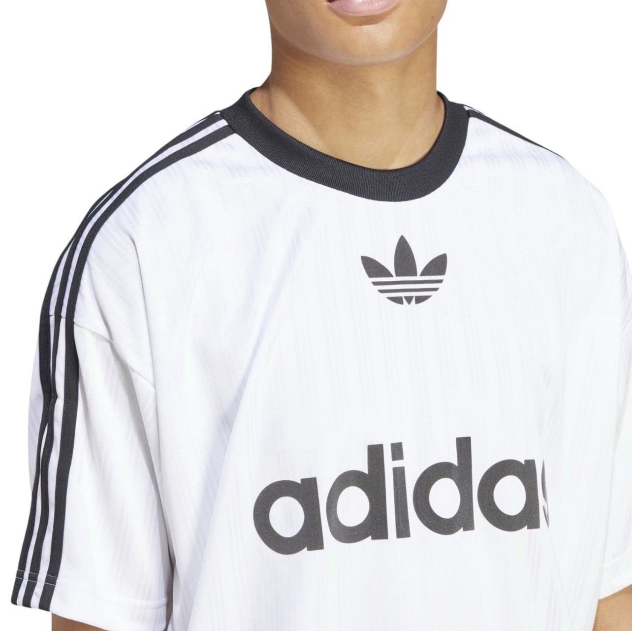 NEW MEN'S ADIDAS ORIGINALS TREFOIL POLY TEE SHIRT SIZE Large White IM9459 gallery