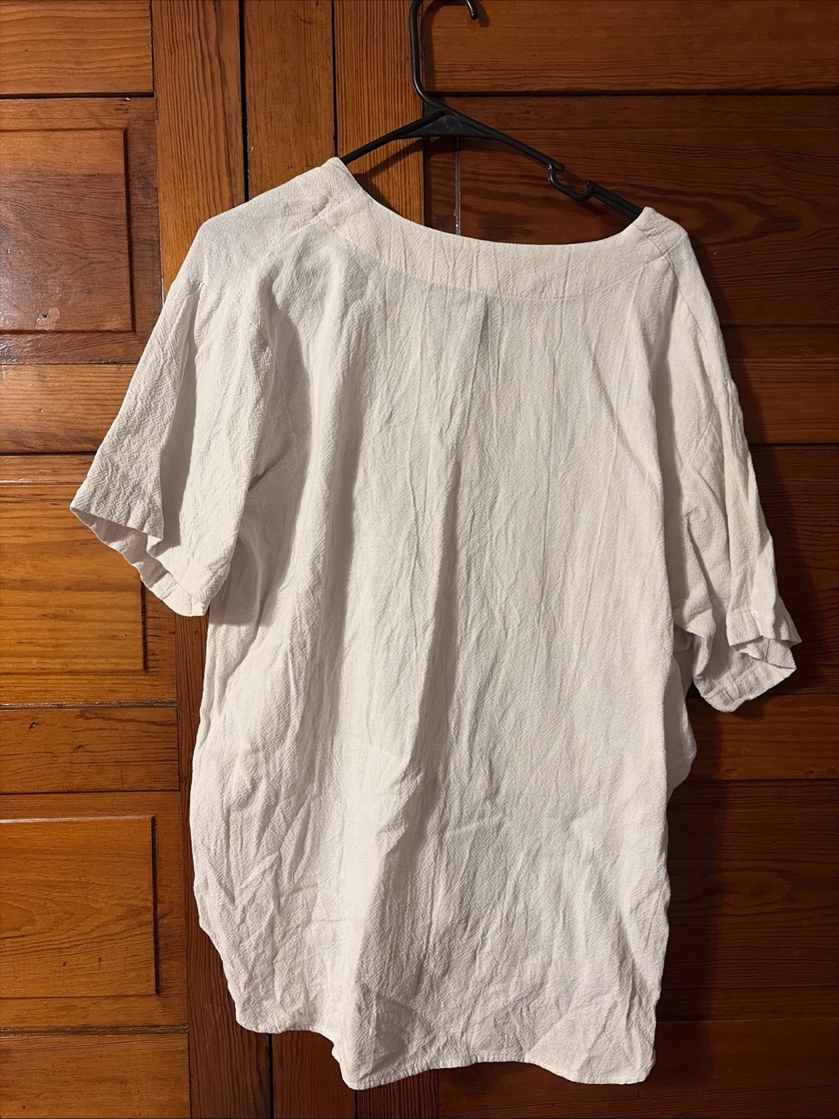 surf style interplanetary body gear White Cotton Lace Up Top, Unisex, Size Large gallery