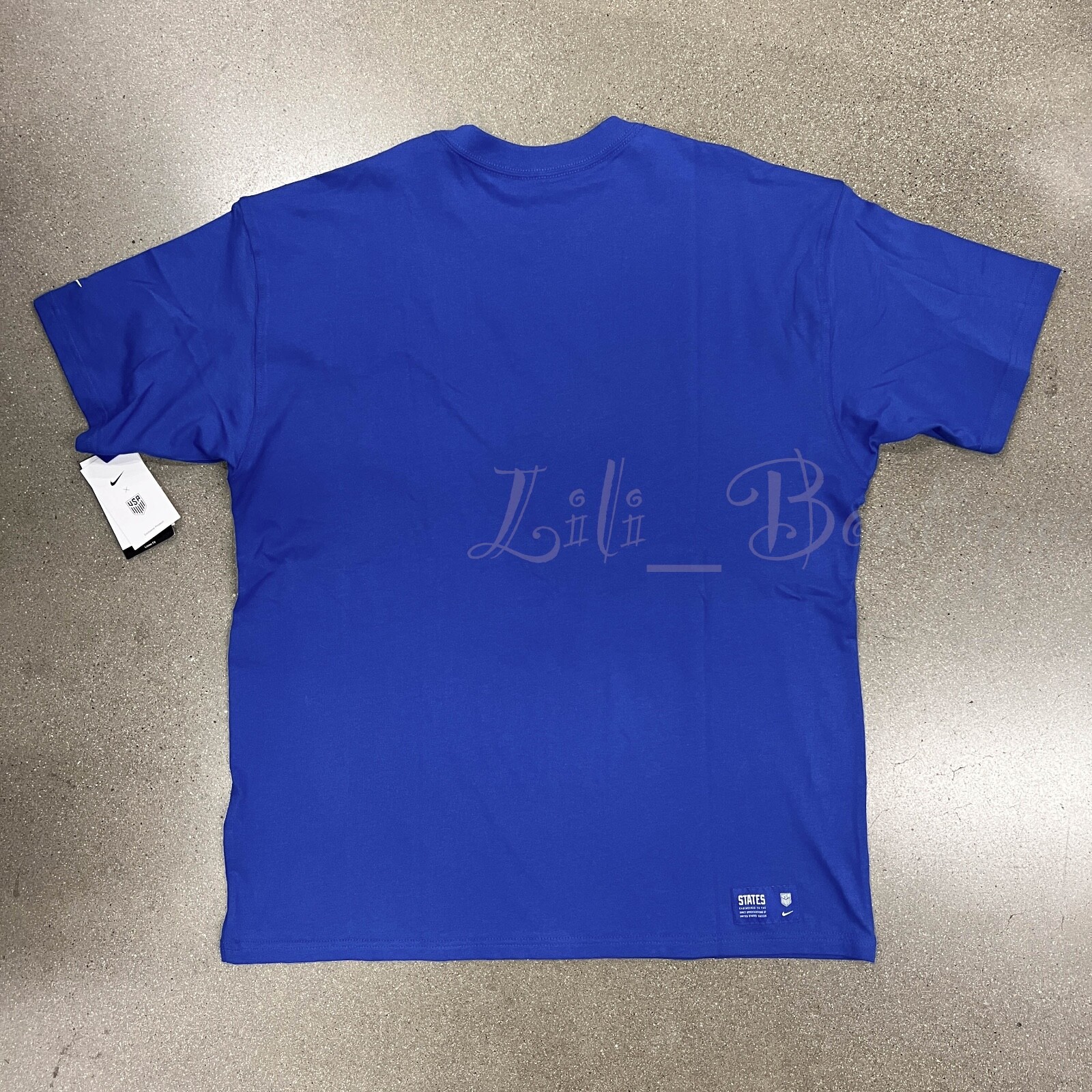 NWT Nike DO2844-452 Men's USA Soccer Tee Shirt Top Cotton Loose Fit Blue Size XL gallery