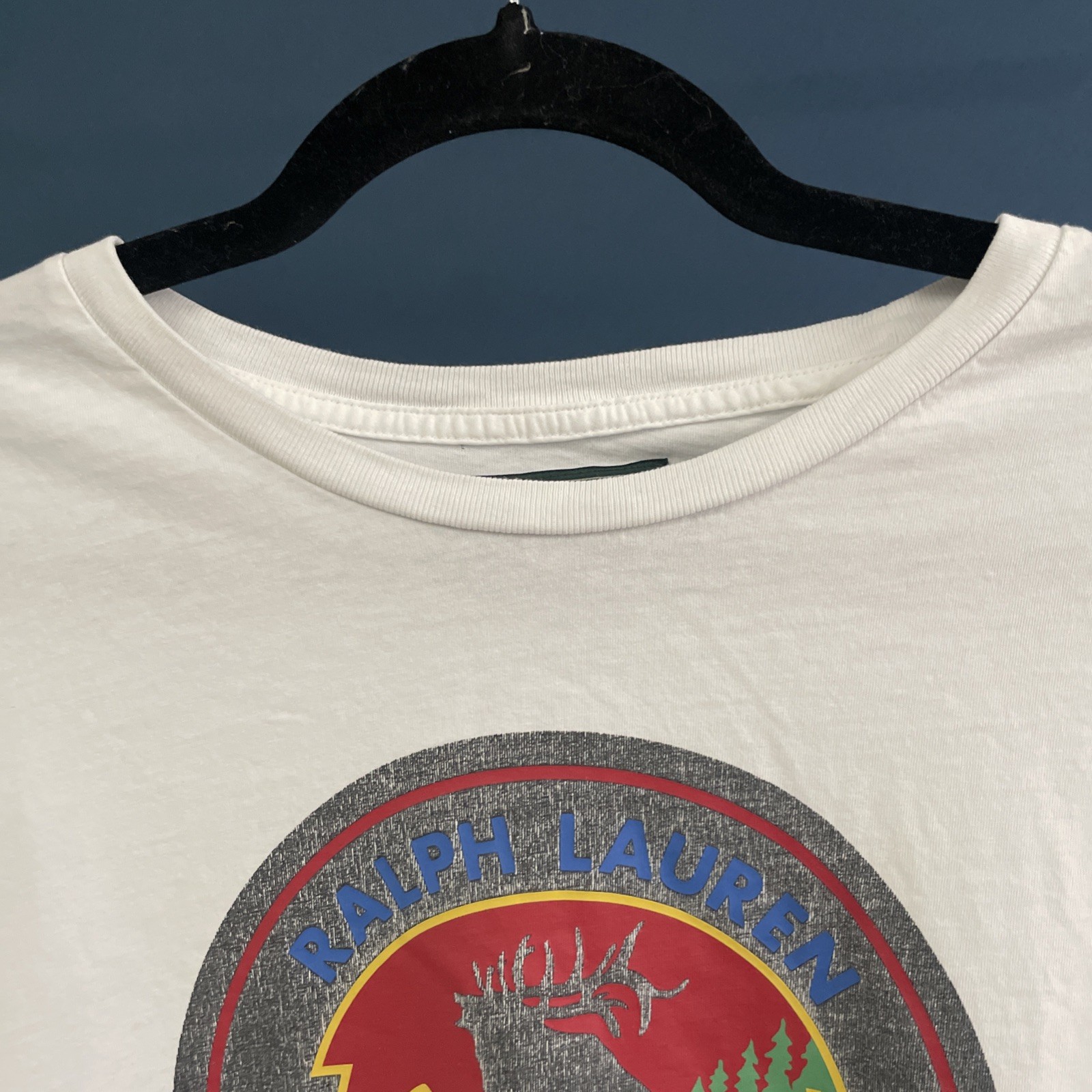 Ralph Lauren Polo Country Sportsman White Graphic Shirt Size XL gallery
