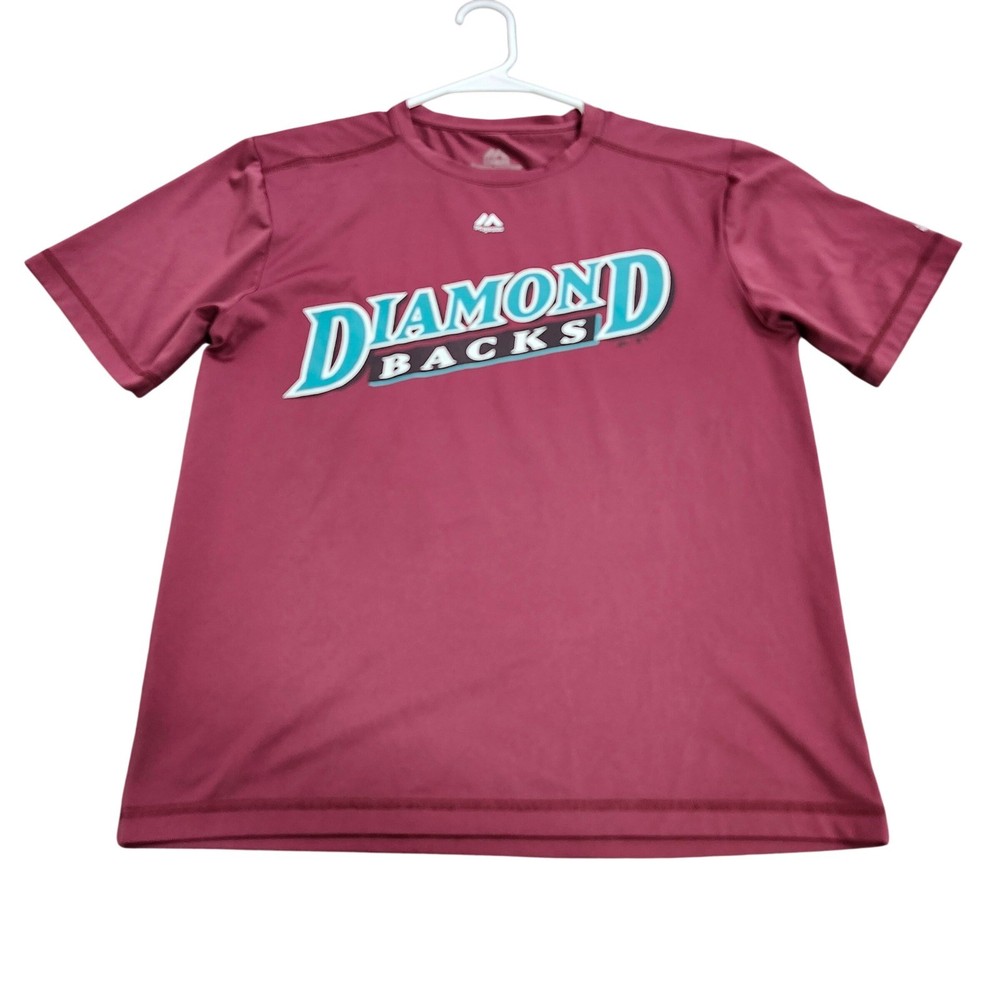 Majestic Arizona Diamondbacks Cool Base Maroon Performance T-Shirt Mens Medium
