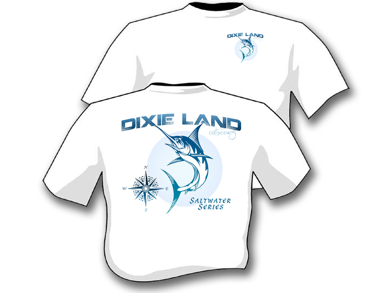 Dixie Land Outdoors saltwater fishing t shirt marlin salty reel life rod ocean gallery