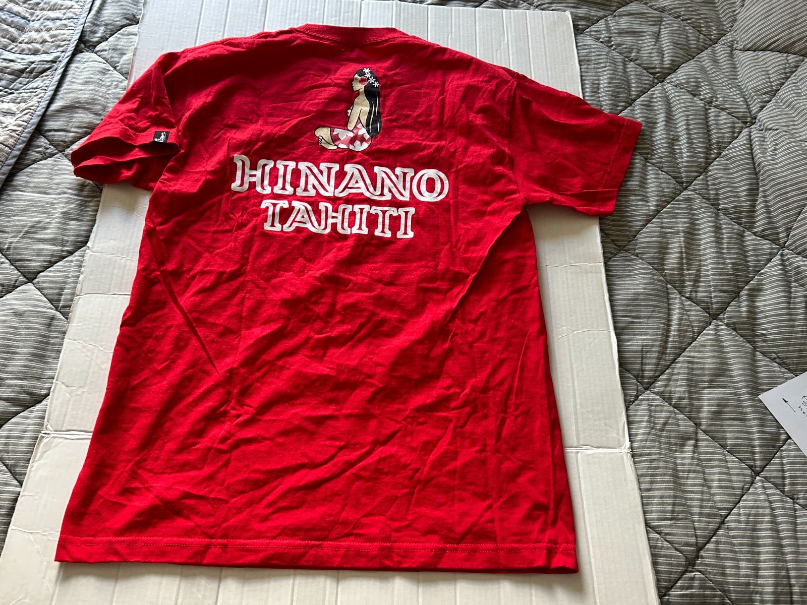 HINANO TAHITI TAHITIAN GIRL SIZE L RED SHORT SLEEVE T-SHIRT...SEE DESCRIPTION gallery