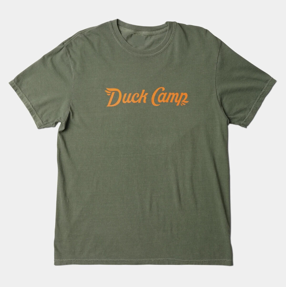 NOS Duck Camp Orange & Moss Green Men’s T-Shirt Size XXL