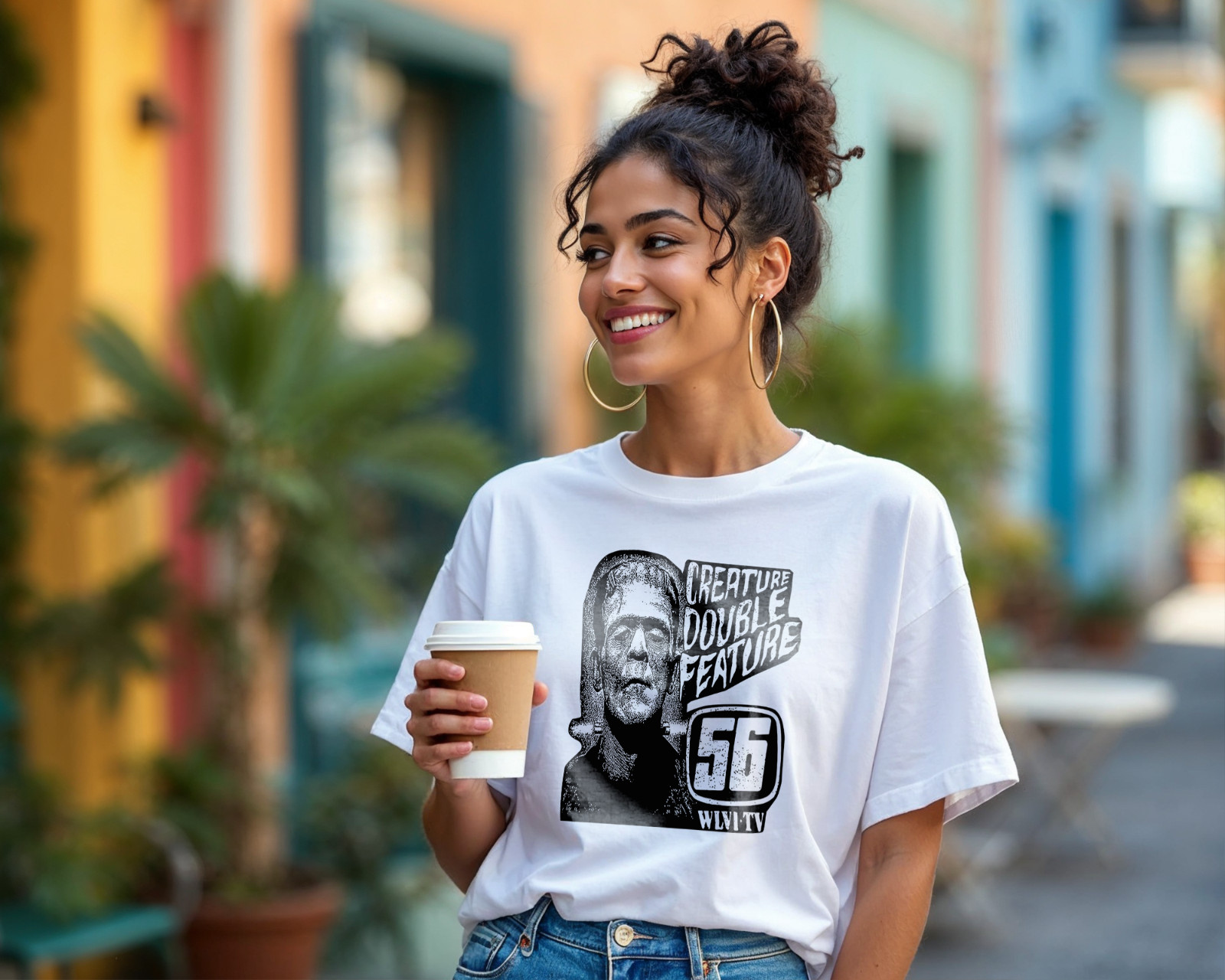 Creature Double Feature T-Shirt – Retro Horror Frankenstein Graphic Tee A214 gallery
