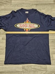 Vintage Ernie Ball Guitar Strings T-Shirt X-Large Long Sleeve Navy Blue EUC USA