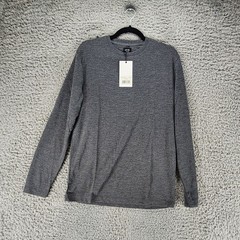 Level Ten Shirt Mens Small Gray Long Sleeve Jersey Knit Crew Neck Tee *NWT*