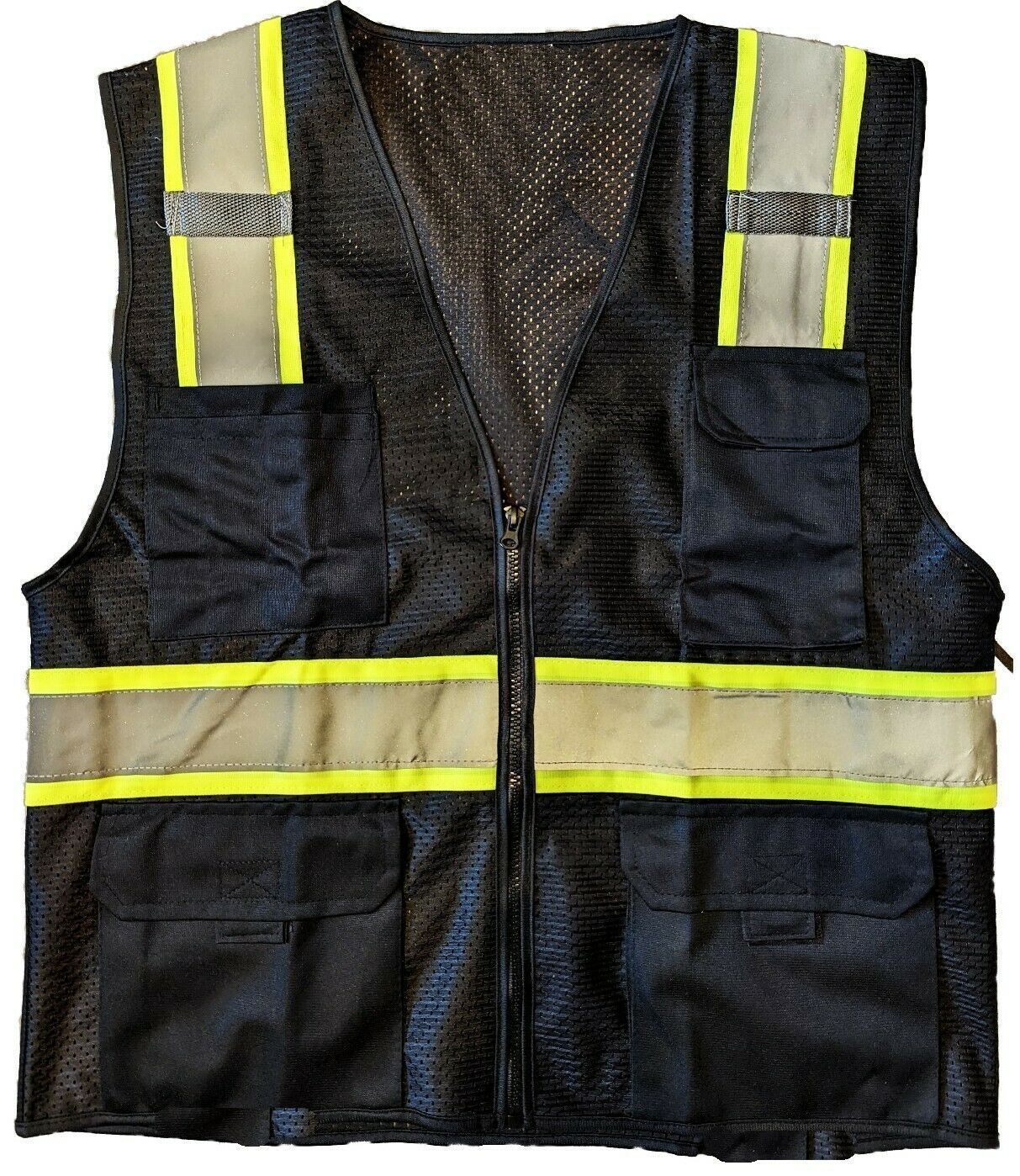 Safety Work Vest T Shirt Long Sleeve Short ANSI High Visibility Reflective Tape gallery