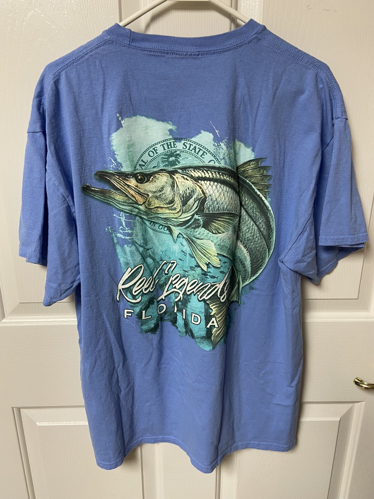 Reel Legends Florida T-Shirt Mens Adult Extra Large Blue Fish Fisherman gallery