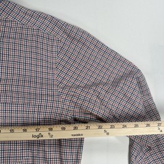 Neiman Marcus Plaid Men’s Button Down Dress Shirt Medium M Trim Fit