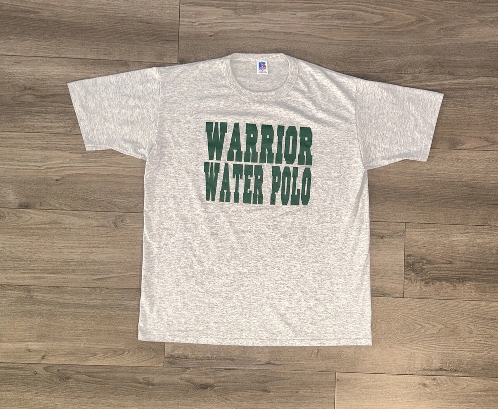 Vintage Russell Athletic Warrior Water Polo Graphic Tee Shirt Mens XL