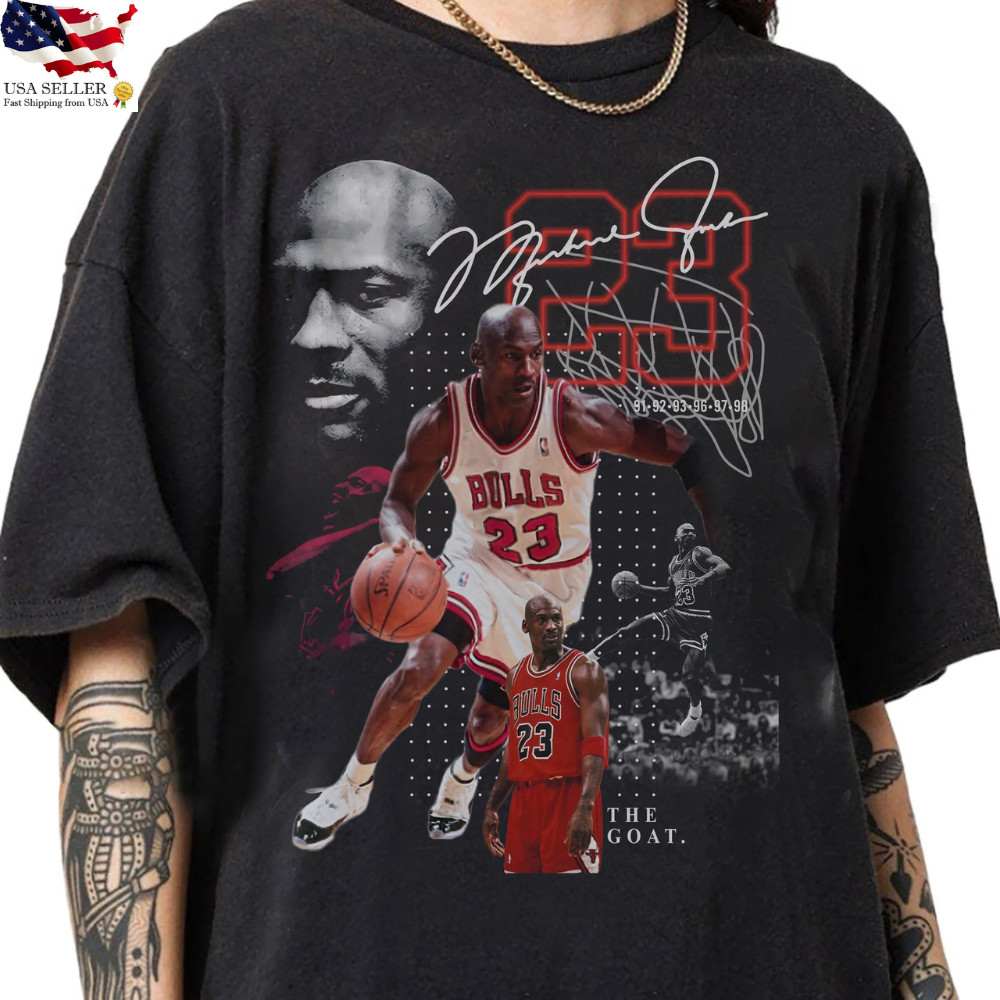Vintage 90s Graphic Style Michael Jordan T Shirt - American Basketball T Shirt gallery
