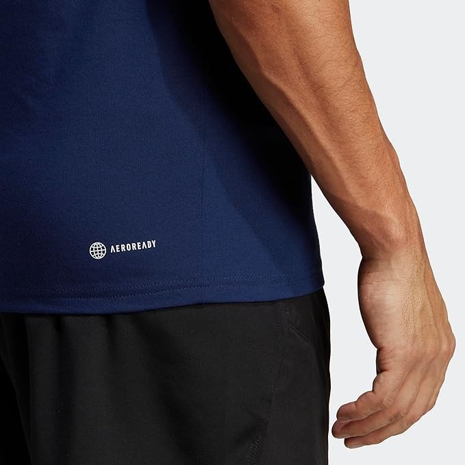 Brand New Adidas Mens Essentials Feelready Training T-Shirt - Navy - FREE SHIP gallery
