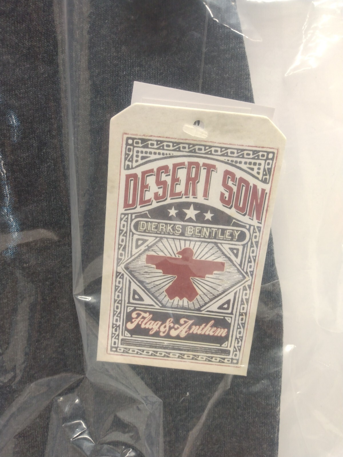 Flag & Anthem Men's Graphic Tee-Shirt Charcoal Desert Son Lightning MSRP $26.50 gallery