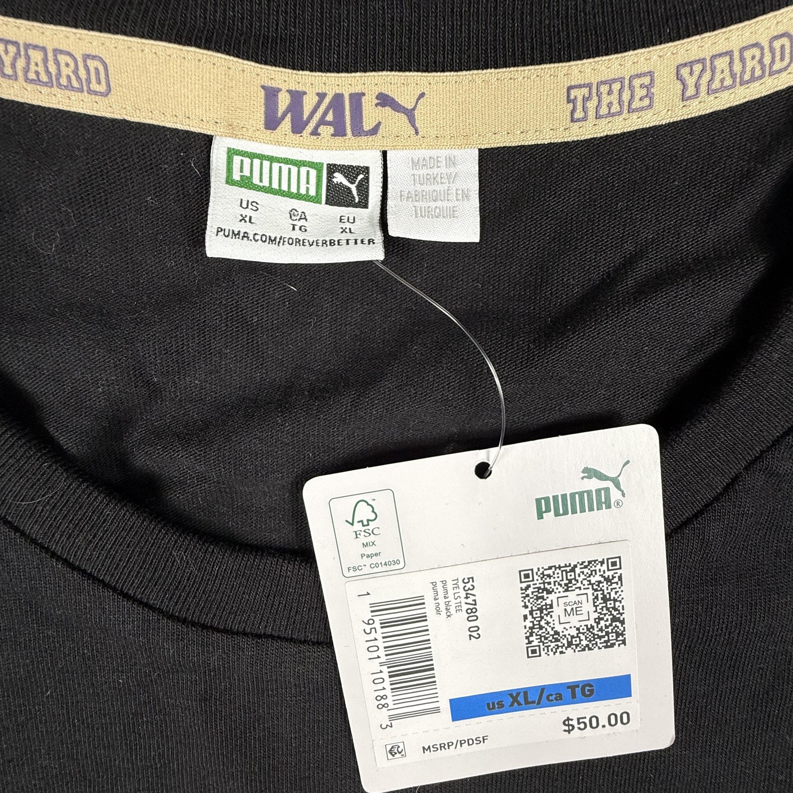 Puma Shirt Mens XL Black The Yard WAL We Are Legends Long Sleeve Tee Oversized gallery