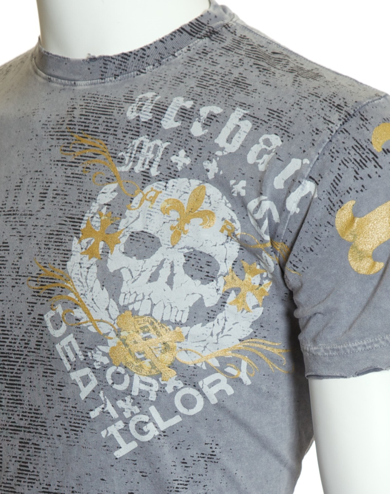ARCHAIC by AFFLICTION Silver TRAMP Short Sleeve Slim Fit Y2K T-shirt 3XL 4XL NWT gallery